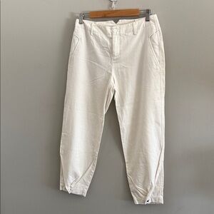 Go Silk 100% Silk Cream Cropped Women's Pants